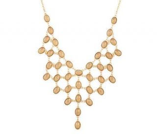 Susan Graver Faceted Oval Bead Statement Necklace —