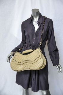 Costume National Messenger Butterfly Quilted Shoulder Bag Handbag