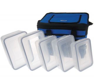 Lock & Lock 5 piece Storage Container Set with Cooler Bag —