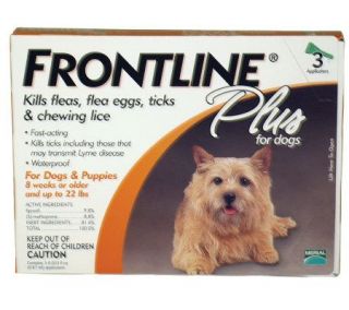 Frontline Plus Dog 1 22lb 3 Pack —