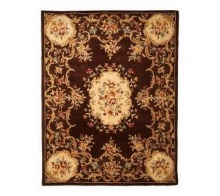 Royal Palace Scalloped Rose 7 x 9 82L Ultra Plush HandmadeWoolRug 