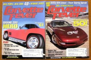 Lot of 9 Corvette Fever Magazines Jan Feb March 2002