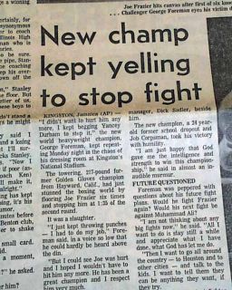 GEORGE FOREMAN vs. Joe Frazier Heavyweight Boxing Title w/ PHOTOS 1973