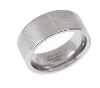 Steel by Design Silk Fit Our Father Prayer Ring —