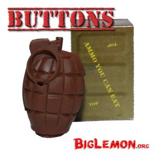 Big Lemon Ammo   Belgian Chocolate Mills Bomb, Chocolate Buttons, Hand