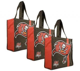 NFL Tampa Bay Buccaneers Square Shopping Bag  3Pack —