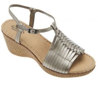 Clarks Bendables Lilly Hip Multi Strap Wedge Sandals —