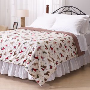 WESTMINSTER DOG REVERSIBLE FULL QUEEN SIZE COMFORTER 86X86 SHOW YOUR