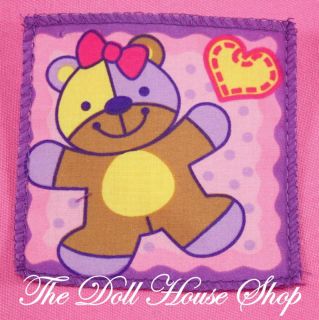  Family Dream Dollhouse Pink Baby Doll Nursery Crib Blanket