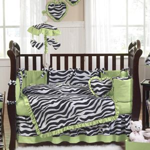 Cheap JoJo Zebra Print Discount Baby Girl Crib Bedding 9pc Luxury