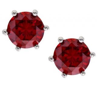 Smithsonian Simulated DeYoung Red Diamond Earrings —