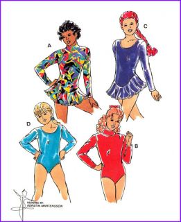  LEOTARDS Attached Circular Skirt Costume Sewing Pattern Size 8 14
