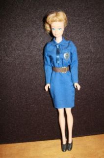 Barbie Vintage Midge Doll Police Women in Blue Uniform