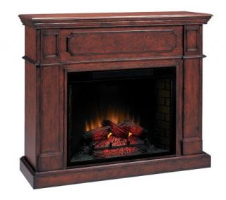 Olympia Large Wall Electric Antiqued Cherry Finish Fireplace