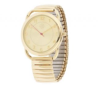Isaac Mizrahi Live Round Face Watch with Expansion Band —
