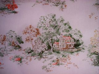VINTAGE RETRO WALLPAPER OVER 6 YRDS COTTAGE COUNTRY ESTATE HOUSE