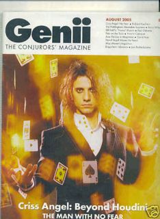 Criss Angel Magician Genii Magazine 8 05 No Fear