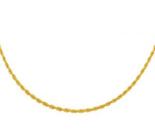 19 Diamond Cut Solid Classic Rope Necklace, 14K Gold —