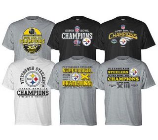 NFL Steelers Short Sleeve Super Bowl ChampionsT Shirts   6 Pk