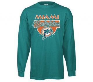 NFL Miami Dolphins Long Sleeve Product Placement T Shirt —