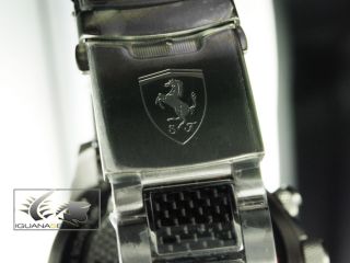 Ferrari Chrono Watch Steel Carbon Fiber Ronda 5030 D