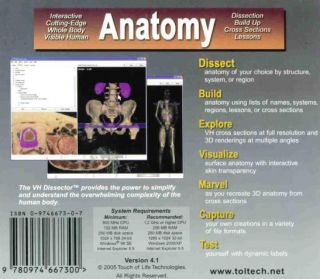  Lite 4 PC CD Learn Male Female Body Organs Muscles Anatomy Tool
