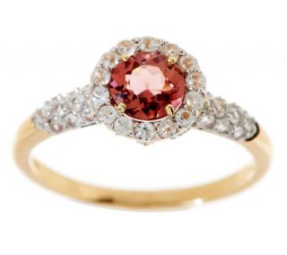 10 ct tw Pink Tourmaline & White Zircon Ring, 14K —