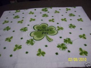St Patricks Day Clover Crochet Top Kitchen Towel