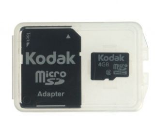 Kodak 4GB Micro SDHC Memory Card & Adaptor —
