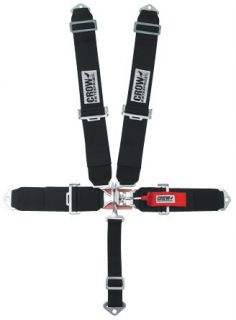 crow seat belts black standard latch link 5 way restraint harness
