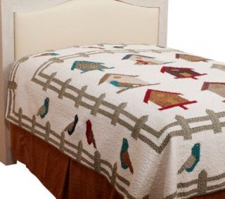 Bird House 100Cotton Handcrafted King Size Quilt —