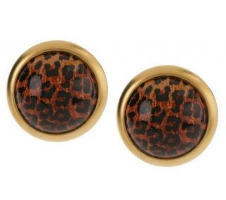 Joan Rivers Wild Side Button Earrings —