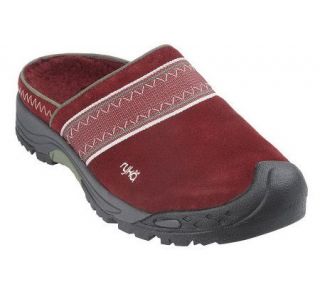 Ryka WaterResistant Suede Clogs with Faux Shearling Liner   A91890