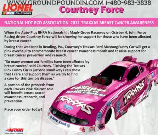 Courtney Force 2012 PINK CANCER AWARENESS NEW TOOLING NHRA Mustang