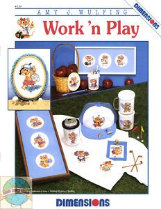 Cross Stitch Chart Work N Play Mice Cute Mouse