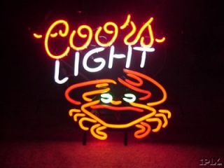 This is a new neon item COORS LIGHT CRAB Neon Light Sign 18 x 16