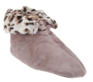 Dennis Basso Faux Fur Lined Bootie Slippers   H198099
