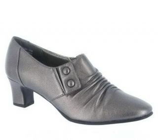 Easy Street Ruched Shooties with Button Accent —