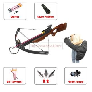 MK250 Wood Compound Hunting Crossbow Laser Quiver Bag