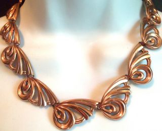  STUNNING COPPER OPENWORKS CHOKER NECKLACE ESTATE JEWELRY VINTAGE