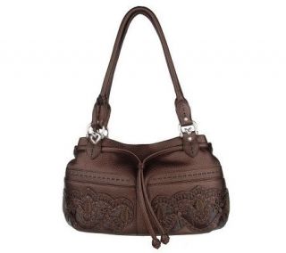 Brighton Lolita Leather Handbag with Applique —