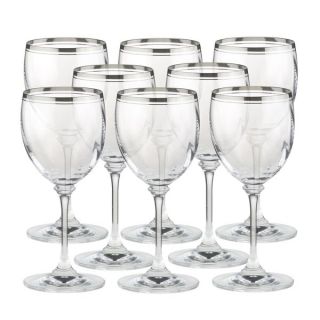 mikasa stephanie platinum crystal wine glasses 8 bring elegance and