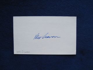 Autograph Signature of Horror Film Director Wes Craven