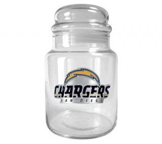 NFL San Diego Chargers 31oz Glass Candy Jar —
