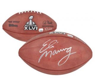 Super Bowl XLVI Eli Manning Signed Official Football   C28697