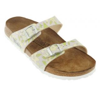Birkis Multi Flowers Double Strap Sandals w/ Soft Footbed —