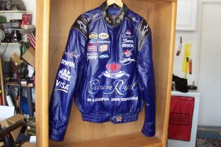 Crown Royal NASCAR Nextel Racing Quilted Leather Jacket