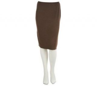 Linea by Louis DellOlio Ribbed Knit Pull on Pencil Skirt   A09484