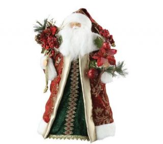 18 Santa with Floral Tree Topper by Roman —