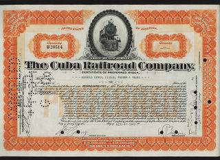 The Cuba Railroad Company NJ 1942 Iss to Merrill Lynch
